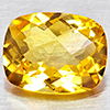 Natural Yellow Citrine  2.43 Ct. Cushion Checkerboard 10.2 x 8.1 Mm. Gemstone