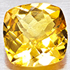 Natural Yellow Citrine 1.99 Ct. Cushion Checkerboard Cut 8.1 x 8.1 Mm Gemstone