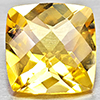 Natural Yellow Citrine 1.95 Ct. Cushion Checkerboard Cut 8.2 x 8.2 Mm Gemstone