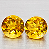Natural Yellow Citrine 2.52 Ct. 2 Pcs Round Shape 7.1 Mm Gemstones From Brazil Natural Yellow Citrine 2.52 Ct. 2 Pcs Round Shape 7.1 Mm Gemstones From Brazil