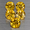 Natural Yellow Citrine 6.02 Ct. 5 Pcs Round Shape 7 Mm Gemstone from Brazil