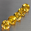Natural Yellow Citrine 5.86 Ct. 5 Pcs Round Shape 7.2 Mm Gemstone from Brazil