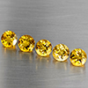 Natural Yellow Citrine 6.02 Ct. 5 Pcs Round Shape 7 Mm Gemstone from Brazil
