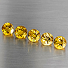 Natural Yellow Citrine 6.48 Ct. 5 Pcs Round Shape 7.2 Mm Gemstone from Brazil