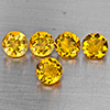Natural Yellow Citrine 5.31 Ct. 5 Pcs Round Shape 7.2 Mm Gemstone from Brazil Natural Yellow Citrine 5.31 Ct. 5 Pcs Round Shape 7.2 Mm Gemstone from Brazil