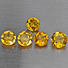 Natural Yellow Citrine 4.59 Ct. 5 Pcs Round Shape 6.8 Mm Gemstone From Brazil
