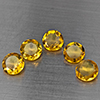 Natural Yellow Citrine 5.57 Ct. 5 Pcs Round Shape 7 Mm Gemstone From Brazil