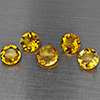 Natural Yellow Citrine 5.63 Ct. 5 Pcs Round Shape 7 Mm Gemstone From Brazil