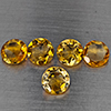 Natural Yellow Citrine 5.25 Ct. 5 Pcs Round Shape 7.3 Mm Gemstone from Brazil Natural Yellow Citrine 5.25 Ct. 5 Pcs Round Shape 7.3 Mm Gemstone from Brazil