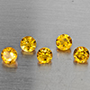 Natural Yellow Citrine 2.30 Ct. 5 Pcs Round Shape 5.1 Mm Gemstones From Brazil
