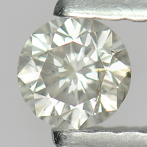 0.19 Ct. 3.2 Mm Striking Natural White Diamond Unheated