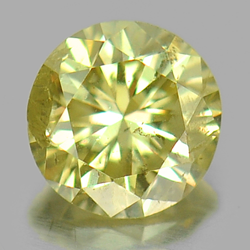 0.13Ct. 3.2 Mm. Round Natural Yellow Loose Diamond NR