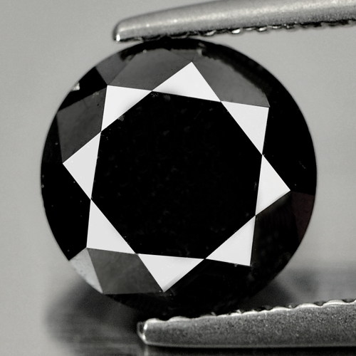 3.00 Ct. Attractive Natural Black Loose Diamond Round Brilliant Cut 7 Mm.