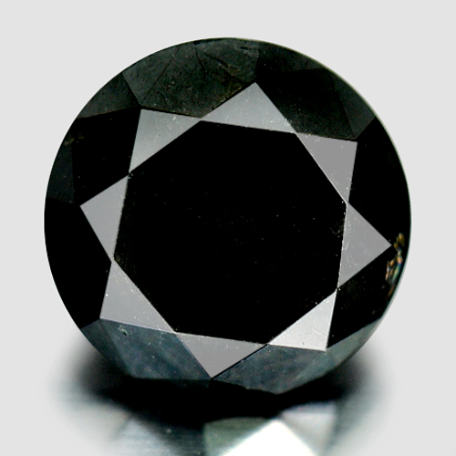 Loose Diamond Black 2.01 Ct. Round Brilliant Cut Size 7.3 Mm. Natural Belgium
