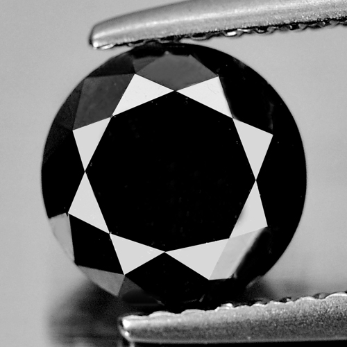 1.90 Ct. Round Brilliant Cut 7 Mm Natural Black Loose Diamond