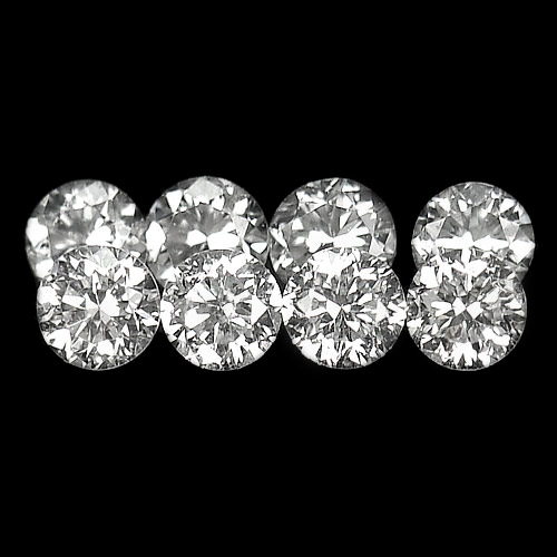 0.18 Ct. 8 Pcs. Natural Loose Diamond Round Brilliant Cut 1.7 Mm Unheated