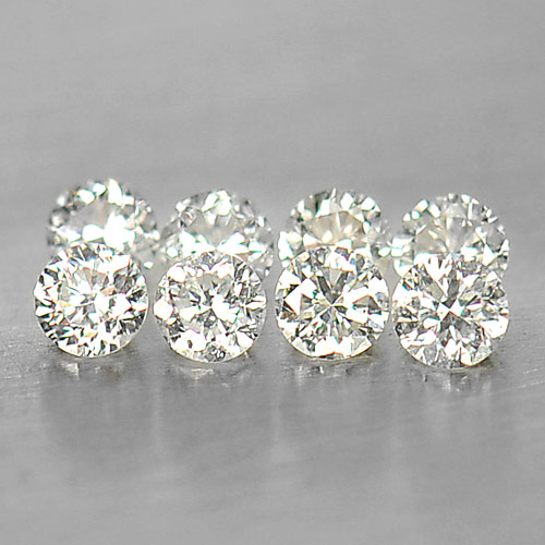0.18 Ct. 5 Pcs. Size 1.8 Mm. Round Brilliant Cut Natural Loose Diamond