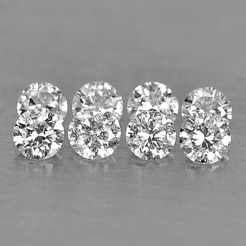 0.18 Ct. 8 Pcs. Size 1.8 Mm. Natural Loose Diamond Round Brilliant Cut