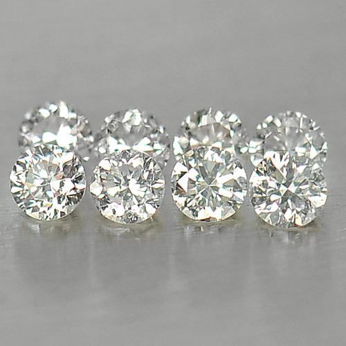 0.19 Ct. 8 Pcs. Natural Loose Diamond Round Brilliant Cut 1.8 Mm