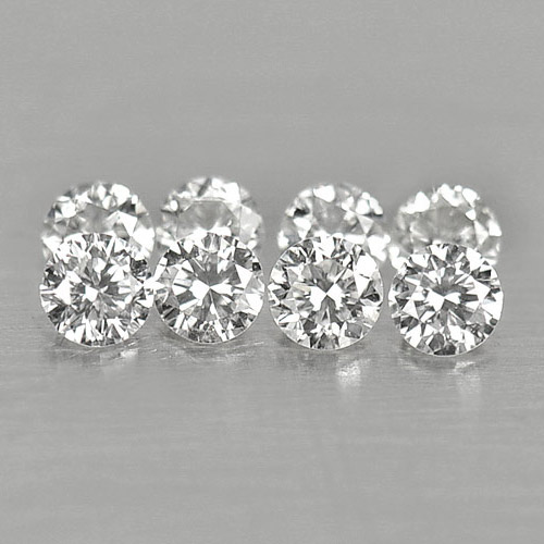 0.18 Ct. 8 Pcs. Round Brilliant Cut Natural Loose Diamond Size 1.8 Mm.