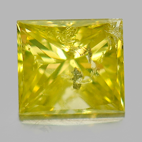 0.18 Ct. Baguette Princess Cut Natural Yellow Loose Diamond Belgium