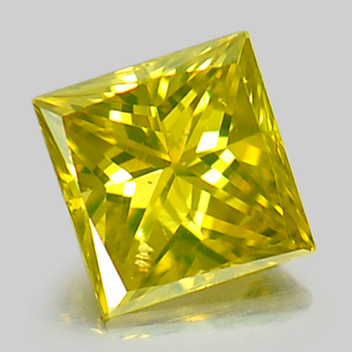 0.10 Ct. Baguette Princess Cut Natural Yellow Loose Diamond Belgium