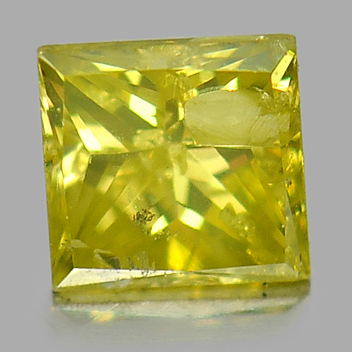 0.15 Ct. Baguette Princess Cut Natural Yellow Loose Diamond Good Color
