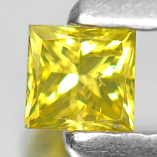 0.14 Ct. Baguette Princess Cut Natural Yellow Loose Diamond