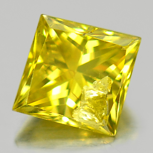 0.12 Ct. Charming Natural Yellow Loose Diamond Baguette Princess Cut