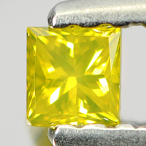 0.13 Ct. Baguette Princess Cut Natural Yellow Loose Diamond