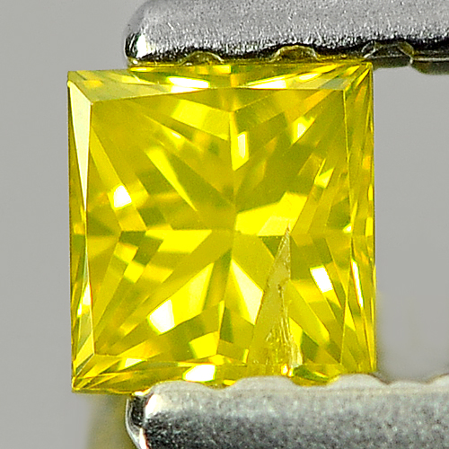 0.15 Ct. Alluring Square Princess Cut Natural Yellow Loose Diamond