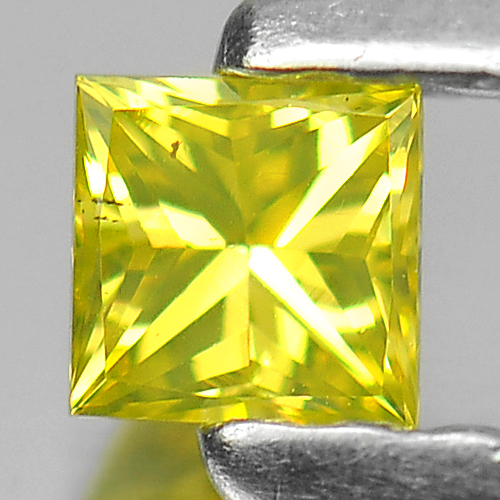 0.15 Ct. Alluring Square Princess Cut Natural Yellow Loose Diamond Belgium