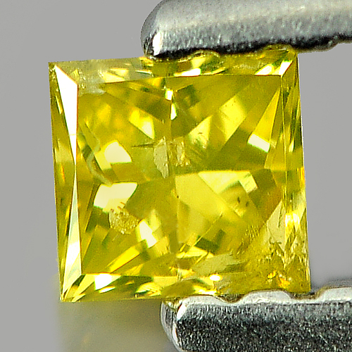 0.14 Ct. Radiant Square Princess Cut Natural Yellow Loose Diamond