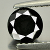 0.94 Ct. Round Brilliant Cut Natural Black Loose Diamond Good Cutting
