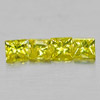 Yellow Loose Diamond 0.31 Ct. 4 Pcs. Square Princess Cut 2.4 x 2.4 Mm. Natural