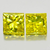 0.22 Ct. 2 Pcs. Square Princess Cut Natural Yellow Loose Diamond Size 2.6 Mm. 0.22 Ct. 2 Pcs. Square Princess Cut Natural Yellow Loose Diamond Size 2.6 Mm.