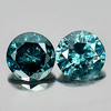 0.20 Ct. 2 Pcs. Attractive Natural Blue Loose Diamond Round Brilliant Cut