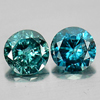 0.16 Ct. 2 Pcs. Good Round Brilliant Cut Natural Blue Loose Diamond