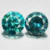 Round Brilliant Cut 0.15 Ct. 2 Pcs. Nice Natural Blue Loose Diamond Sz 2.6 Mm.