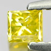 Good Color 0.17 Ct. Baguette Princess Cut Natural Yellow Loose Diamond