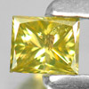 Baguette Princess Cut 0.13 Ct. Good Natural Yellow Loose Diamond Belgium