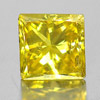 Square Princess Cut 0.14 Ct. Nice Natural Yellow Loose Diamond Sz 3.1 mm.