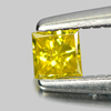 0.11 Ct. Good Color Natural Yellow Loose Diamond Baguette Princess Cut
