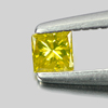 0.10 Ct. Good Color Natural Yellow Loose Diamond Baguette Princess Cut