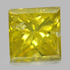 0.12 Ct. Size 2.6 mm. Square Princess Cut Natural Yellow Loose Diamond