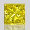 0.12 Ct. Good Cutting Square Princess Cut Natural Yellow Loose Diamond
