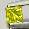 0.16 Ct. Good Color Square Princess Cut Natural Yellow Loose Diamond