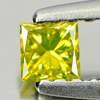 0.17 Ct. Good Color Square Princess Cut Natural Yellow Loose Diamond