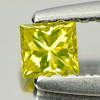 0.15 Ct. Good Color Square Princess Cut Natural Yellow Loose Diamond