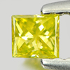 0.15 Ct. Good Color Square Princess Cut Natural Yellow Loose Diamond